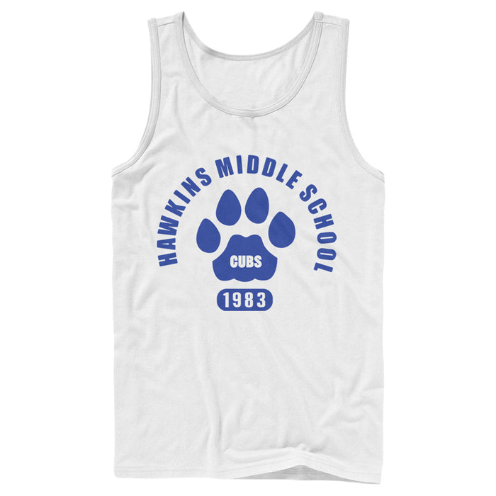 fifth sun Men's Stranger Things Hawkins Middle School Cubs 1983 Tank Top