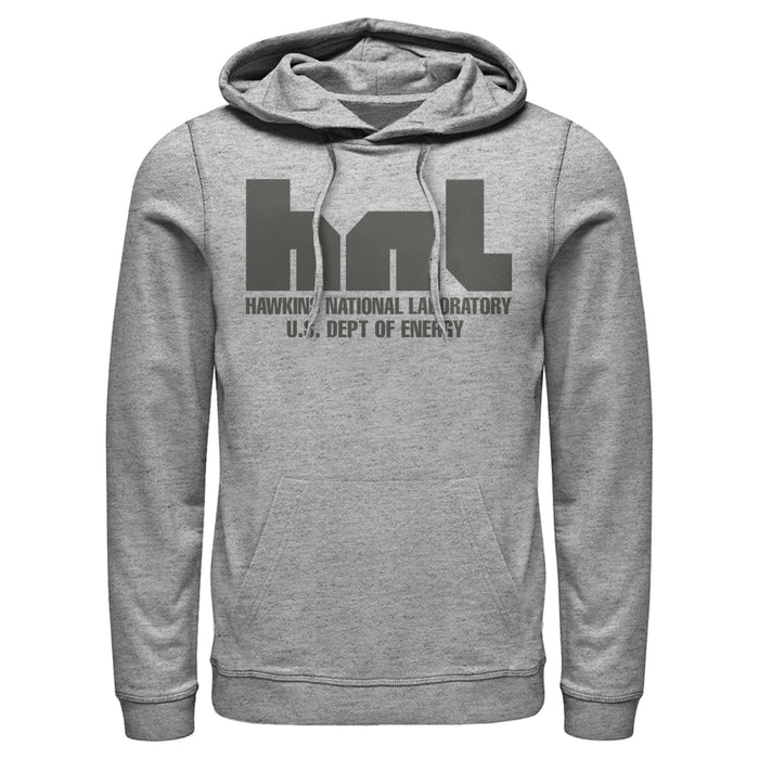 fifth sun Men's Stranger Things Hawkins National Lab Logo Pull Over Hoodie