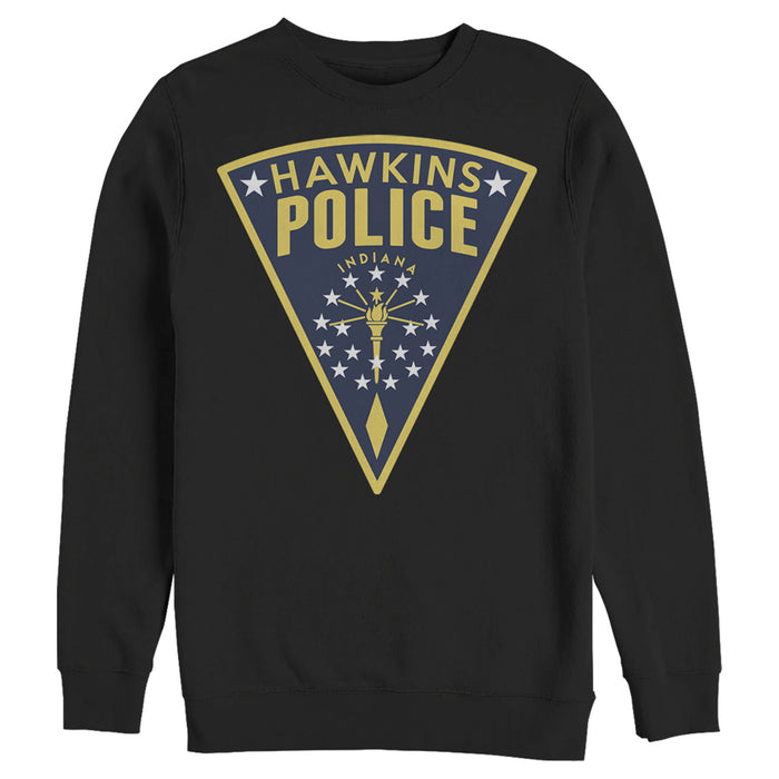 fifth sun Men's Stranger Things Hawkins Police Crest Sweatshirt