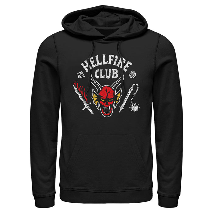 fifth sun Men's Stranger Things Hellfire Club Costume Pull Over Hoodie