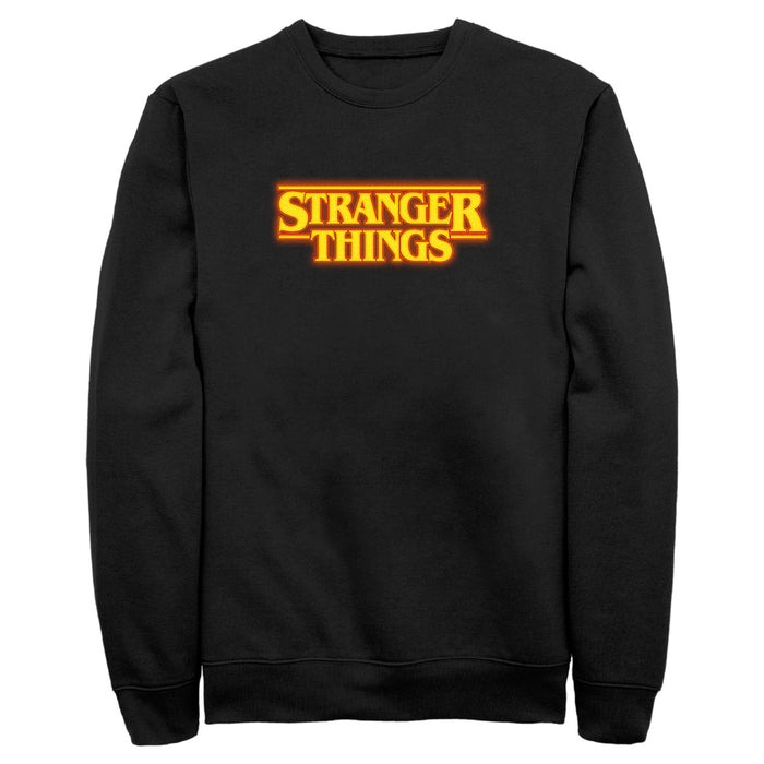 fifth sun Men's Stranger Things Orange Logo Sweatshirt