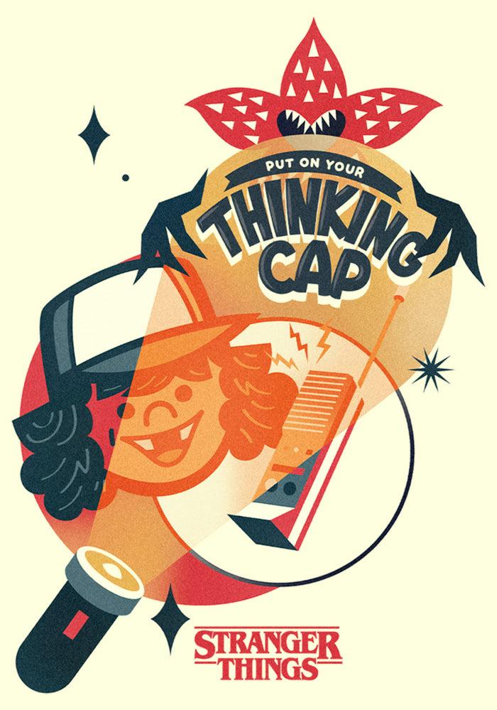 Fifth Sun Men's Stranger Things Put On Your Thinking Cap T-Shirt
