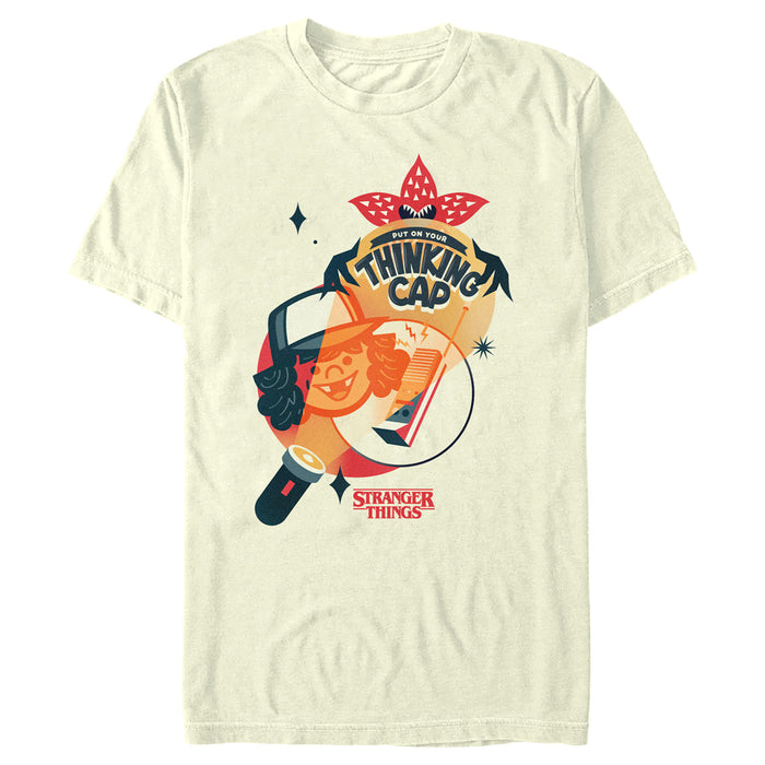 fifth sun Men's Stranger Things Put on Your Thinking Cap T-Shirt
