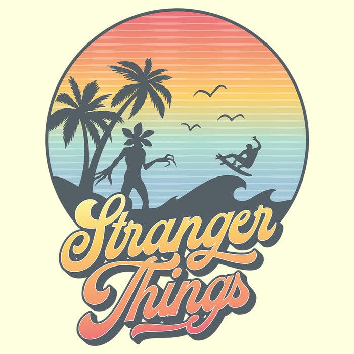 Fifth Sun Men's Stranger Things Retro Demogorgon At The Beach T-Shirt