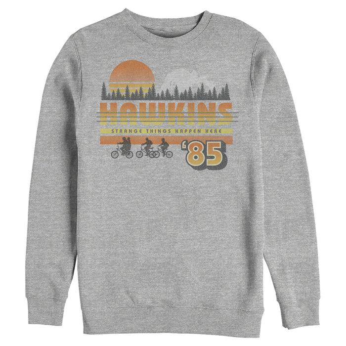 fifth sun Men's Stranger Things Retro Hawkins Bikers Sweatshirt