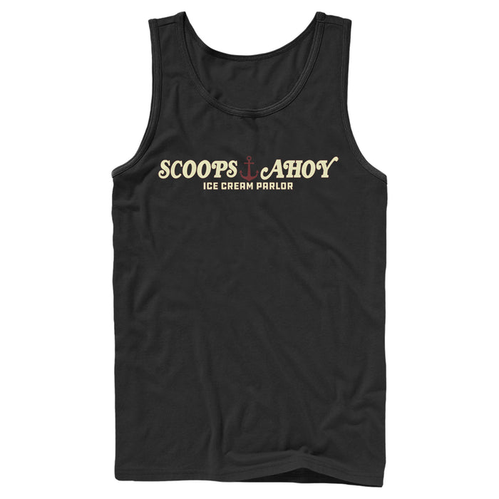 fifth sun Men's Stranger Things Scoops Ahoy Nautical Logo Tank Top
