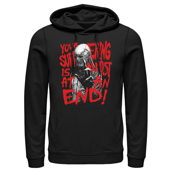 fifth sun Men's Stranger Things Vecna Suffering Almost At An End Pull Over Hoodie