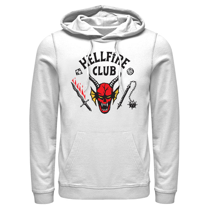 fifth sun Men's Stranger Things Welcome to the Hellfire Club Pull Over Hoodie