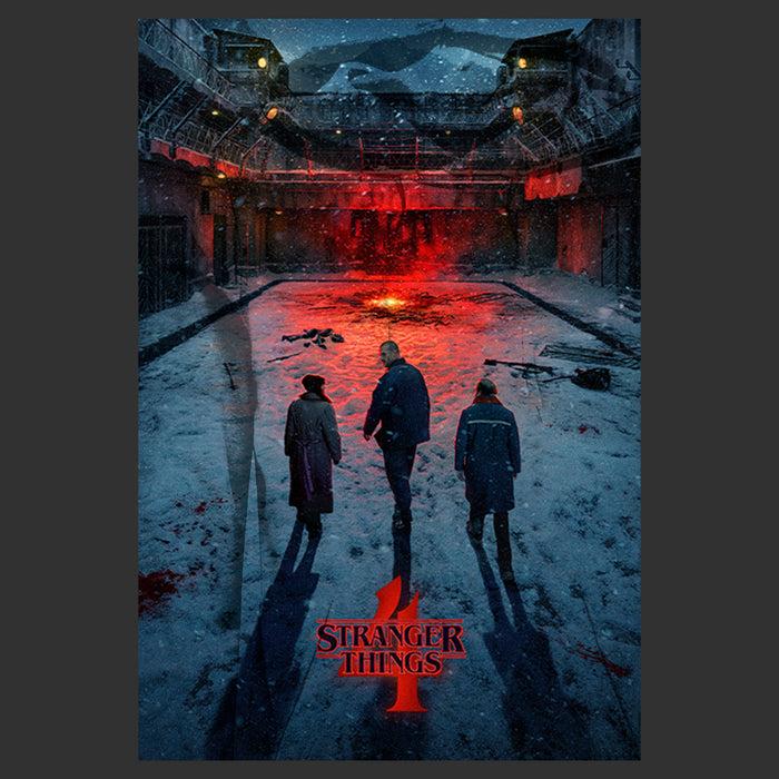 Fifth Sun Men's Stranger Things Winter Rift Russia Poster Pull Over Hoodie