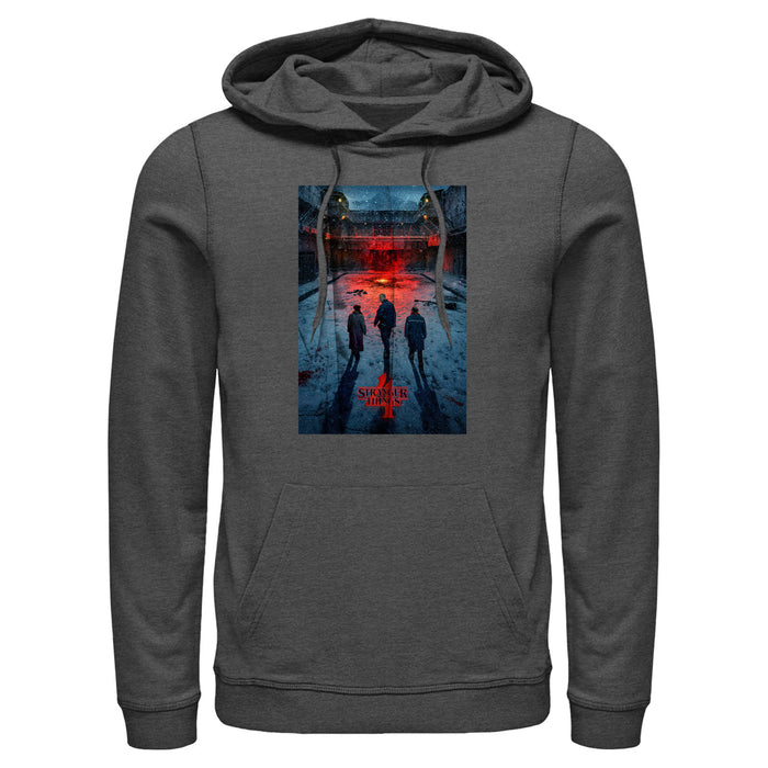 fifth sun Men's Stranger Things Winter Rift Russia Poster Pull Over Hoodie