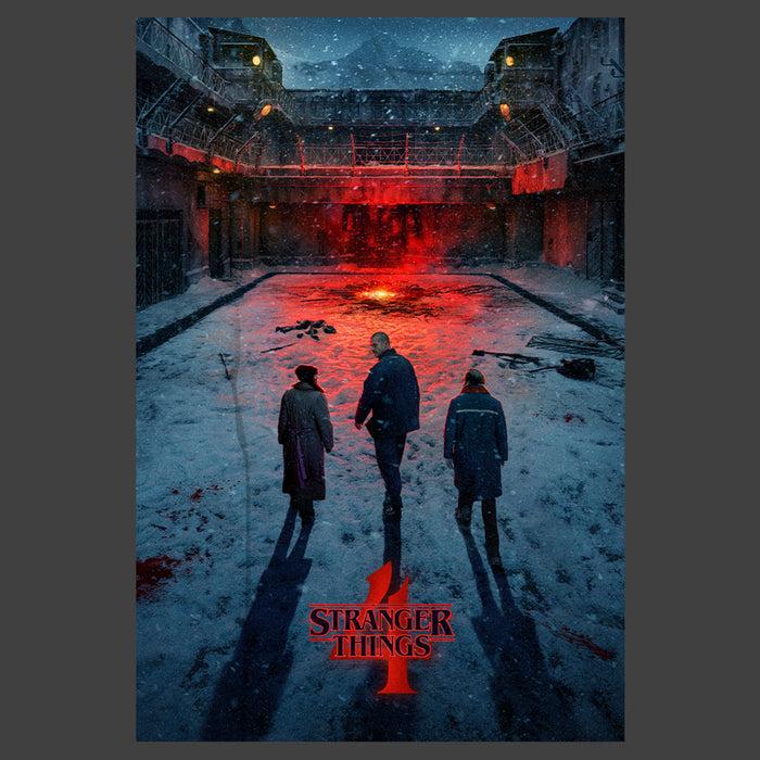 Fifth Sun Men's Stranger Things Winter Rift Russia Poster Sweatshirt