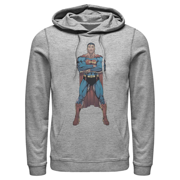 Fifth Sun Men's Superman Bold Hero Pose Pull Over Hoodie