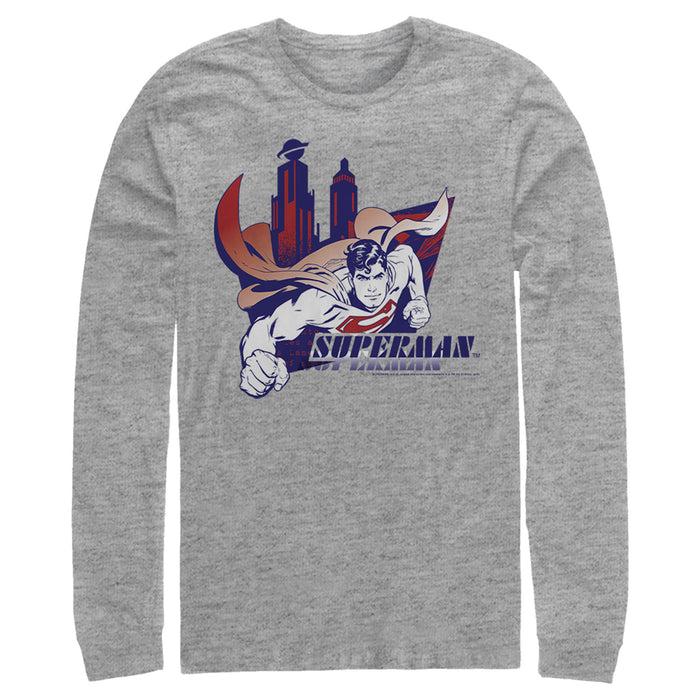 Fifth Sun Men's Superman City's Hero Long Sleeve Shirt