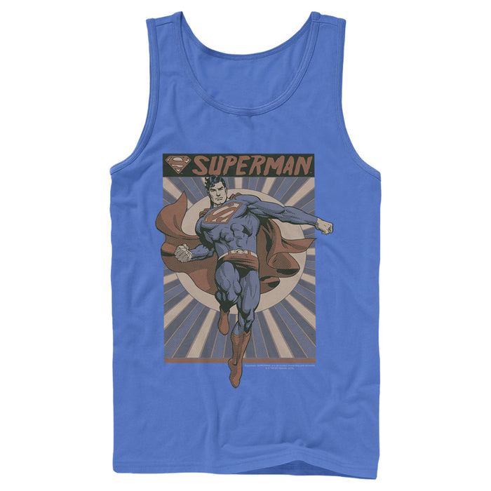 Fifth Sun Men's Superman Classic Hero Pose Tank Top
