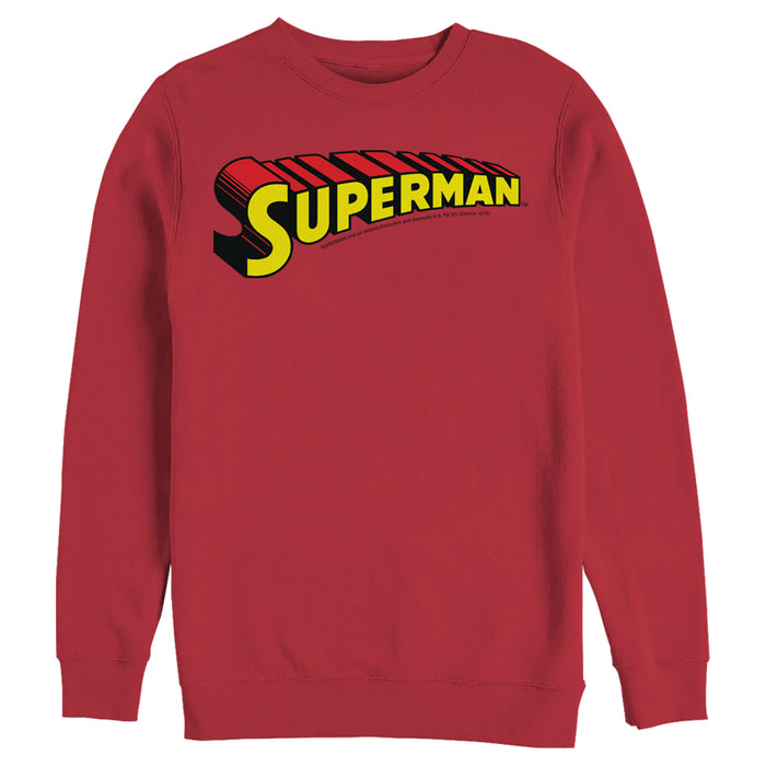 Fifth Sun Men's Superman Classic Text Logo Sweatshirt