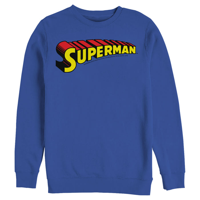 fifth sun Men's Superman Classic Text Logo Sweatshirt