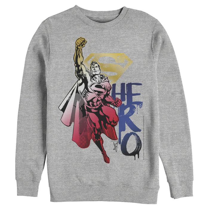 fifth sun Men's Superman Color Fade Hero Sweatshirt