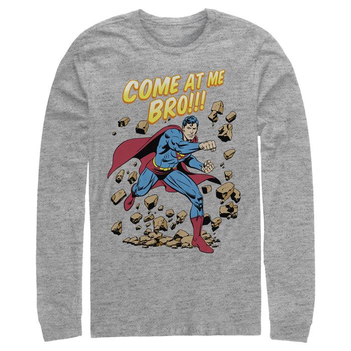 Fifth Sun Men's Superman Come At Me Bro Long Sleeve Shirt