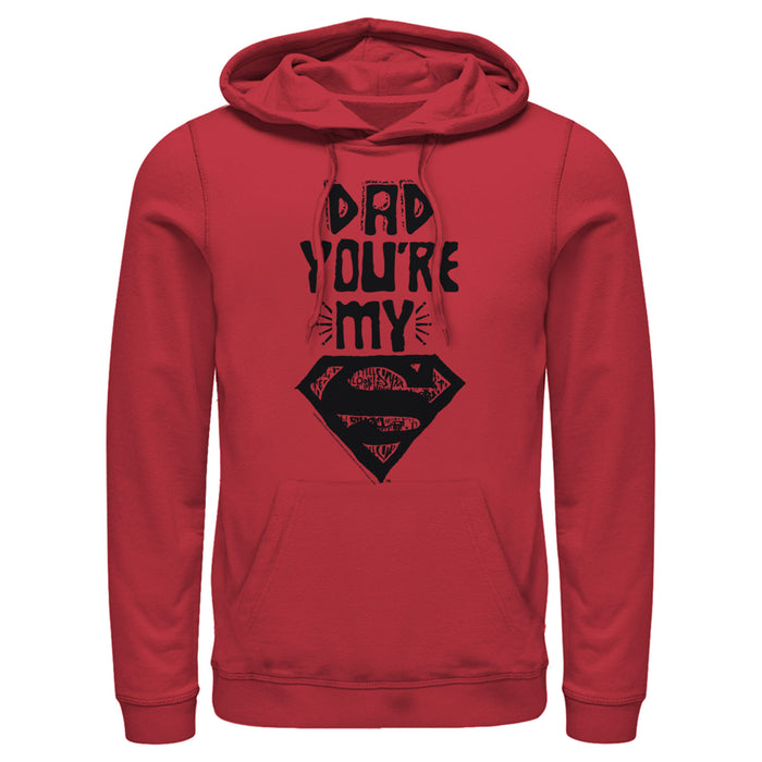 fifth sun Men's Superman Father's Day Dad My Hero Pull Over Hoodie
