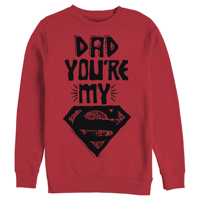 fifth sun Men's Superman Father's Day Dad My Hero Sweatshirt