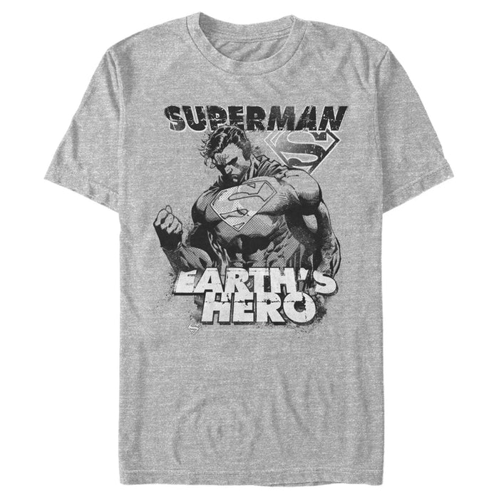 Fifth Sun Men's Superman Grunge Earth's Hero T-Shirt
