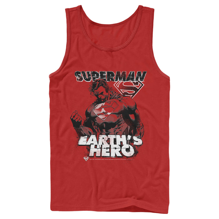 Fifth Sun Men's Superman Grunge Earth's Hero Tank Top