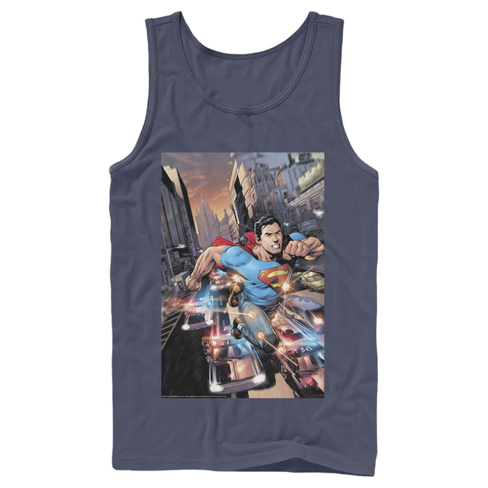 Fifth Sun Men's Superman Hidden Hero Glimmer Tank Top