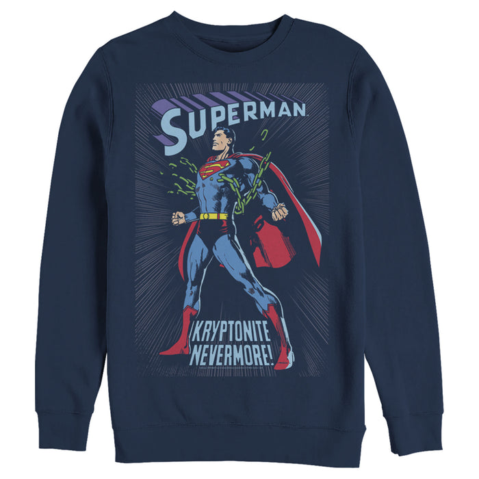 Fifth Sun Men's Superman Kryptonite Nevermore Cover Sweatshirt