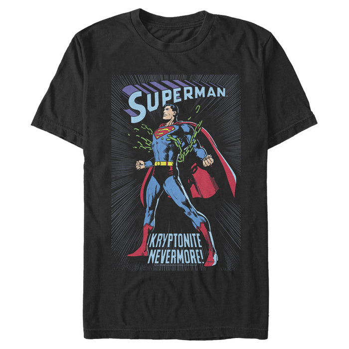fifth sun Men's Superman Kryptonite Nevermore Cover T-Shirt