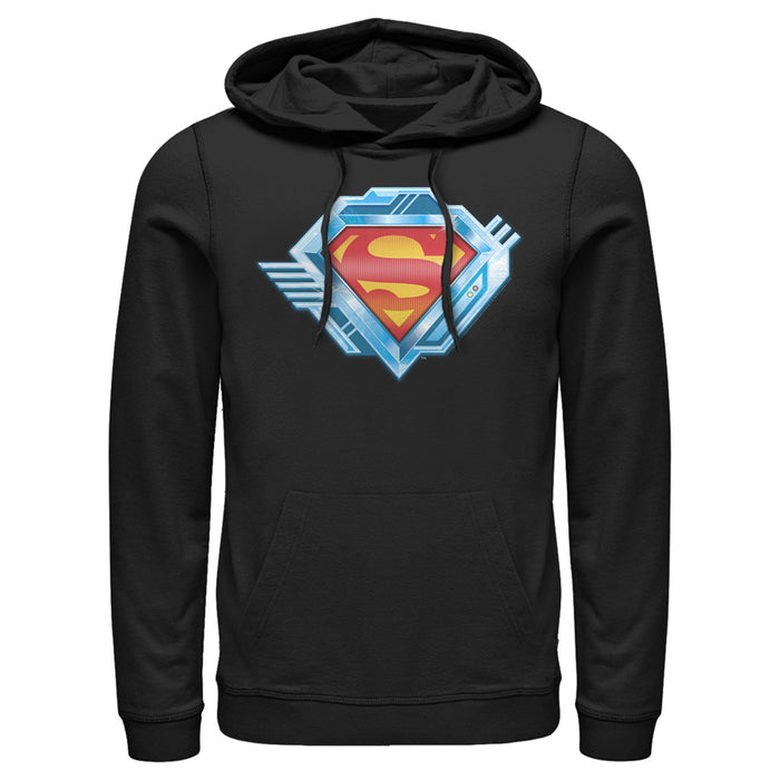 fifth sun Men's Superman Logo Chrome Machine Pull Over Hoodie