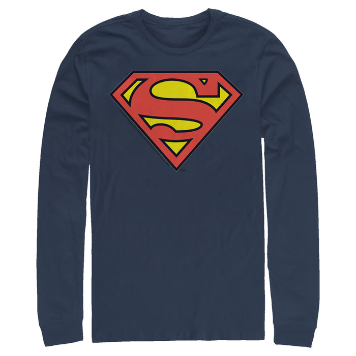 fifth sun Men's Superman Logo Classic Long Sleeve Shirt
