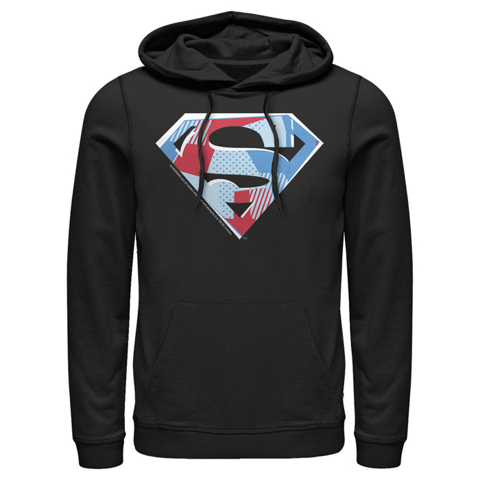 Fifth Sun Men's Superman Logo Geometric Pull Over Hoodie