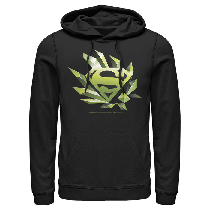 fifth sun Men's Superman Logo Geometric Shape Pull Over Hoodie