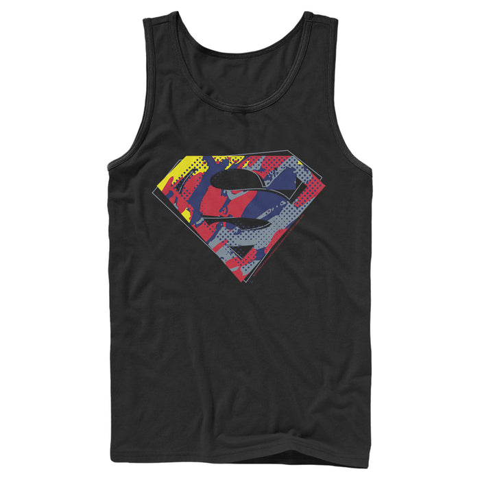 fifth sun Men's Superman Logo Paint Splatter Tank Top