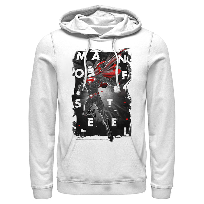 fifth sun Men's Superman Man of Steel Pull Over Hoodie