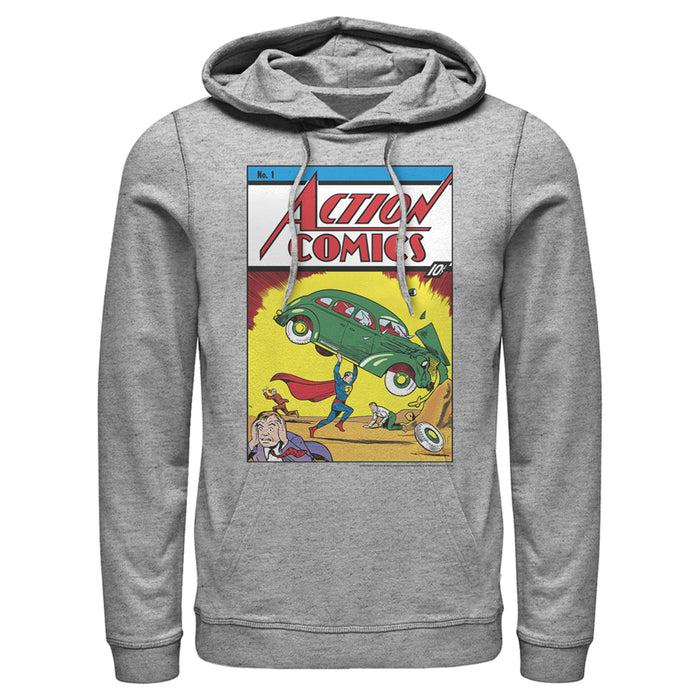 fifth sun Men's Superman No.1 Action Comics Pull Over Hoodie