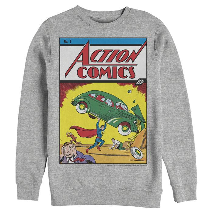 fifth sun Men's Superman No.1 Action Comics Sweatshirt