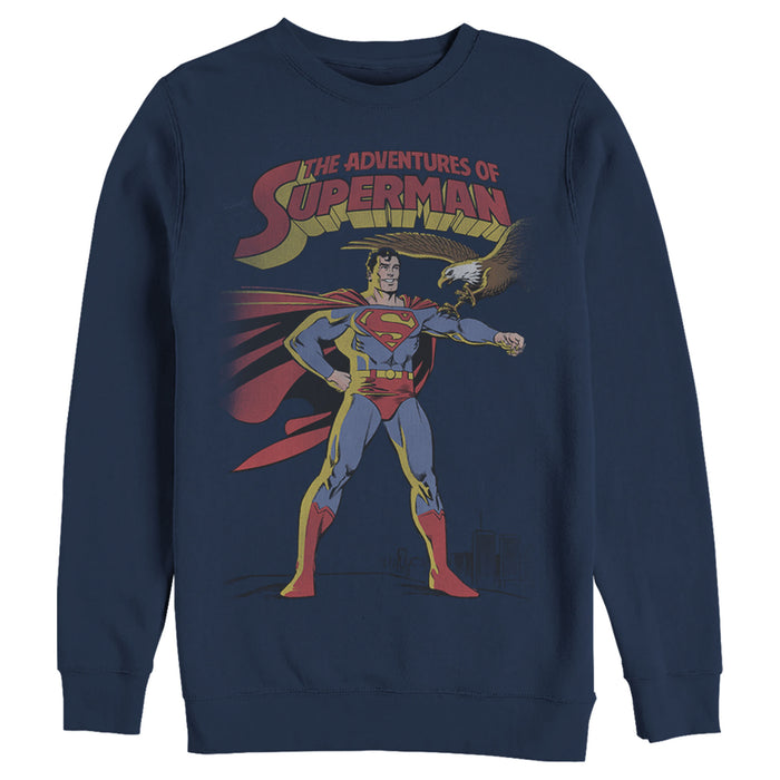Fifth Sun Men's Superman Patriotic Adventures Sweatshirt