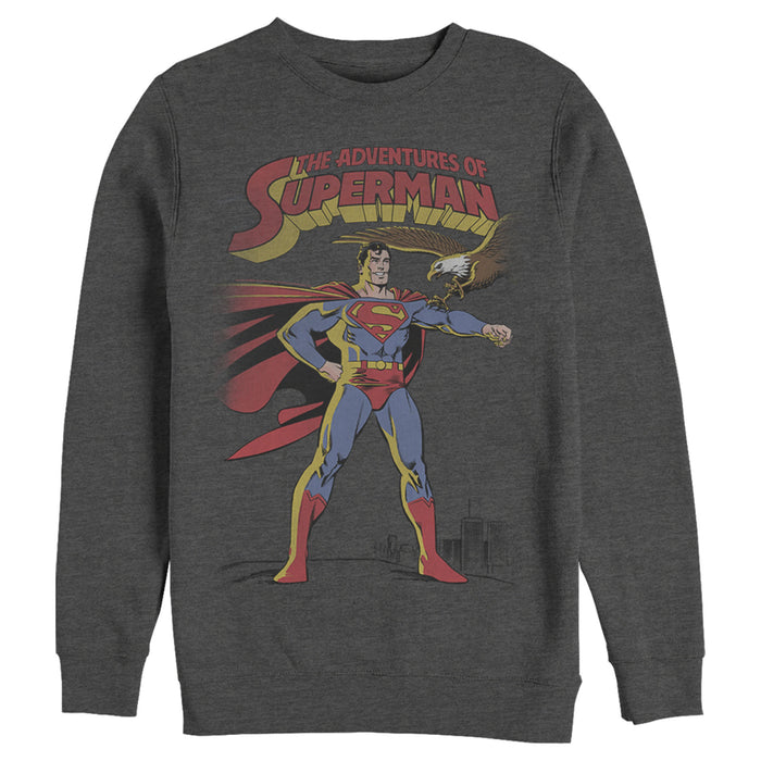 Fifth Sun Men's Superman Patriotic Adventures Sweatshirt