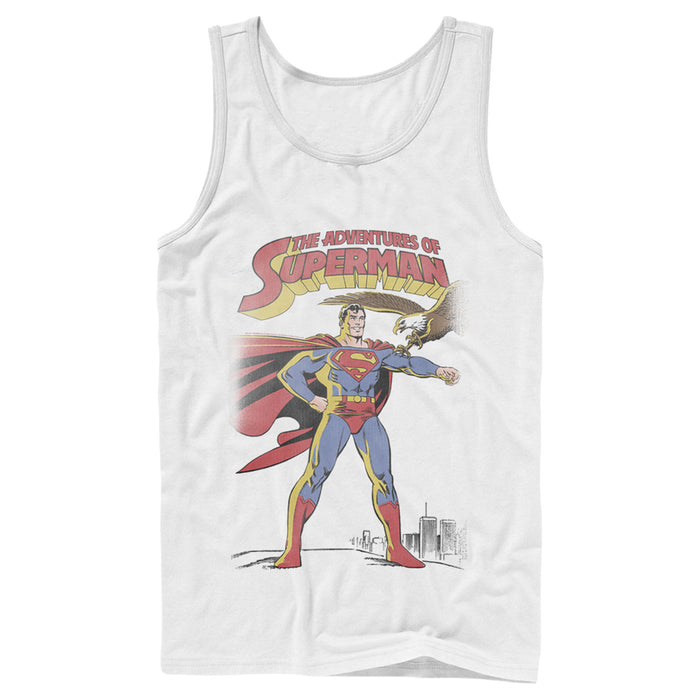 fifth sun Men's Superman Patriotic Adventures Tank Top