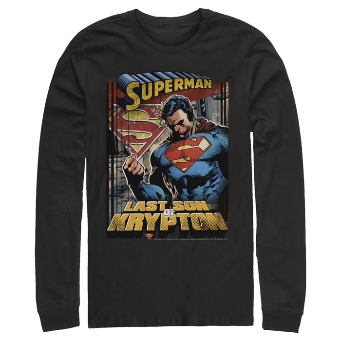 fifth sun Men's Superman Son of Krypton Long Sleeve Shirt