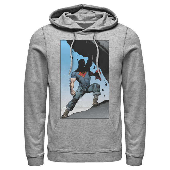 Fifth Sun Men's Superman Strongest Hero Pose Pull Over Hoodie
