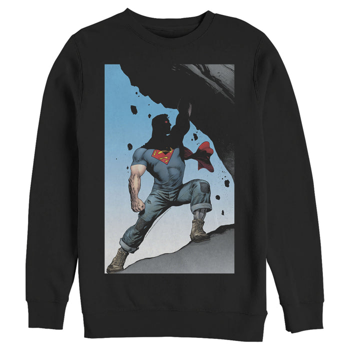 fifth sun Men's Superman Strongest Hero Pose Sweatshirt