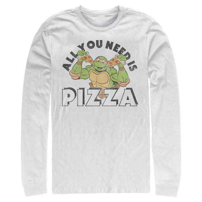fifth sun Men's Teenage Mutant Ninja Turtles All You Need is Pizza Raphael Long Sleeve Shirt