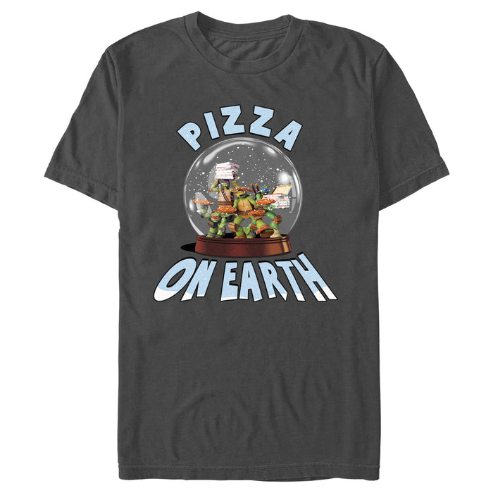 fifth sun Men's Teenage Mutant Ninja Turtles Christmas Pizza on Earth T-Shirt