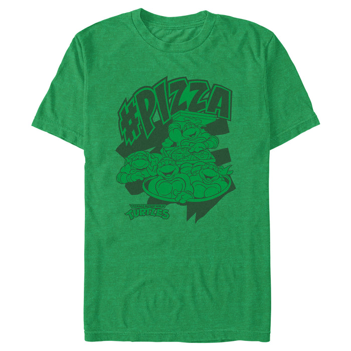 fifth sun Men's Teenage Mutant Ninja Turtles Hashtag Pizza Group Shot T-Shirt