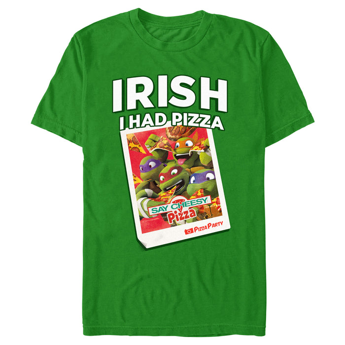 fifth sun Men's Teenage Mutant Ninja Turtles Irish I Had Pizza Photo T-Shirt