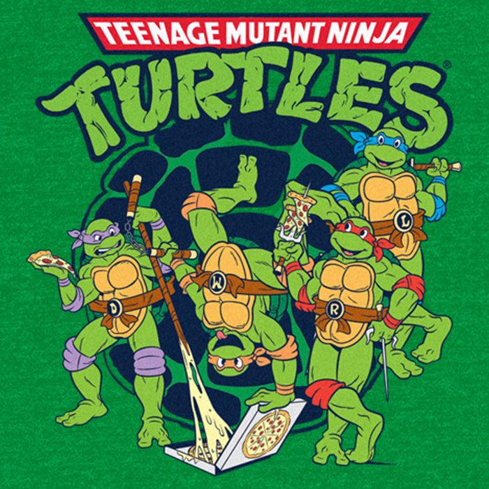 Fifth Sun Men's Teenage Mutant Ninja Turtles Pizza Enjoyers Shell Logo T-Shirt
