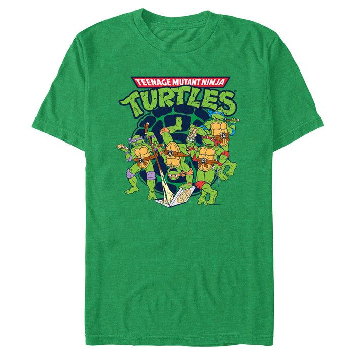 fifth sun Men's Teenage Mutant Ninja Turtles Pizza Enjoyers Shell Logo T-Shirt