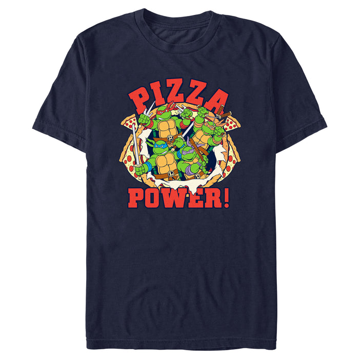 fifth sun Men's Teenage Mutant Ninja Turtles Pizza Power Group Shot T-Shirt